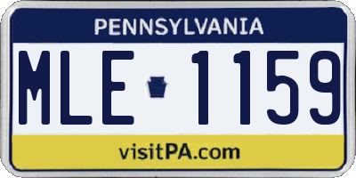 PA license plate MLE1159