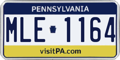 PA license plate MLE1164