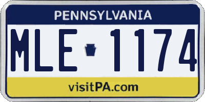 PA license plate MLE1174