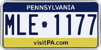 PA license plate MLE1177