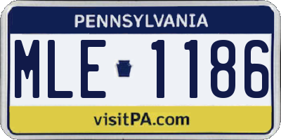 PA license plate MLE1186