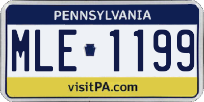 PA license plate MLE1199