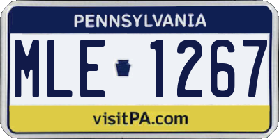 PA license plate MLE1267