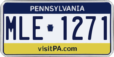 PA license plate MLE1271
