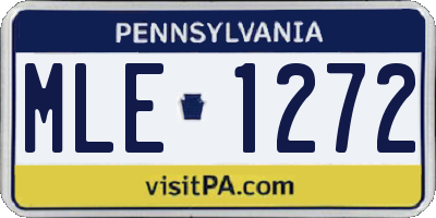 PA license plate MLE1272