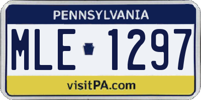 PA license plate MLE1297