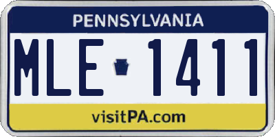 PA license plate MLE1411