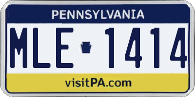 PA license plate MLE1414
