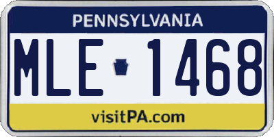 PA license plate MLE1468