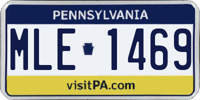PA license plate MLE1469