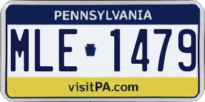 PA license plate MLE1479