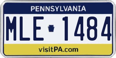 PA license plate MLE1484