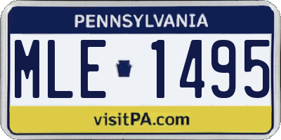 PA license plate MLE1495