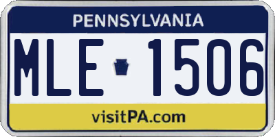 PA license plate MLE1506