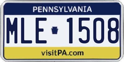 PA license plate MLE1508