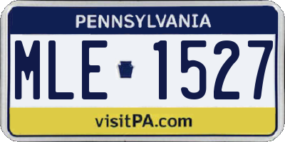 PA license plate MLE1527