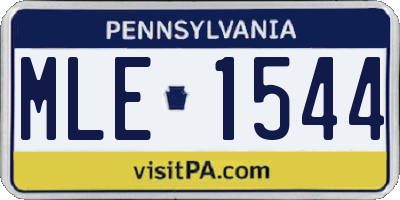 PA license plate MLE1544