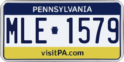 PA license plate MLE1579