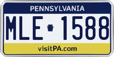 PA license plate MLE1588