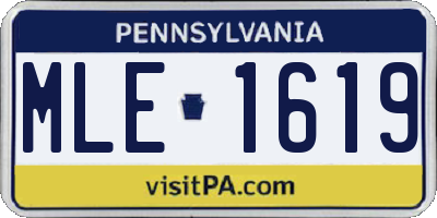 PA license plate MLE1619