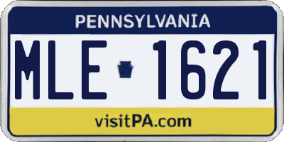 PA license plate MLE1621
