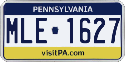 PA license plate MLE1627