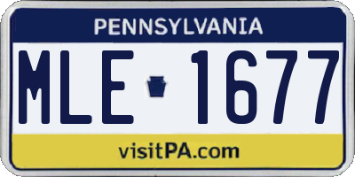 PA license plate MLE1677