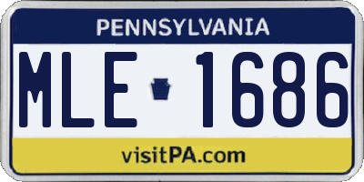 PA license plate MLE1686