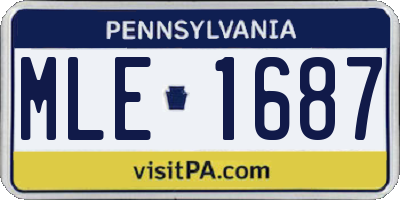 PA license plate MLE1687