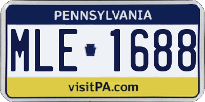 PA license plate MLE1688
