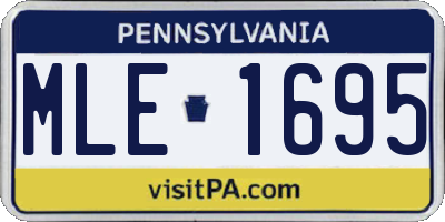 PA license plate MLE1695