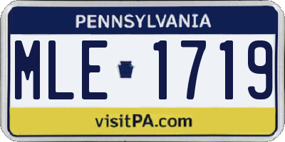 PA license plate MLE1719