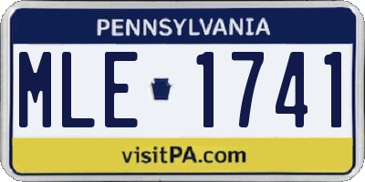 PA license plate MLE1741