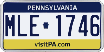 PA license plate MLE1746