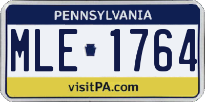 PA license plate MLE1764