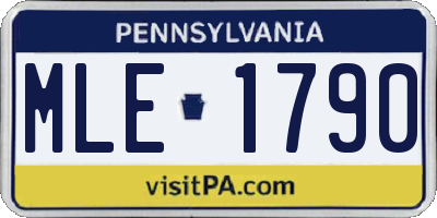 PA license plate MLE1790