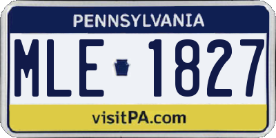 PA license plate MLE1827