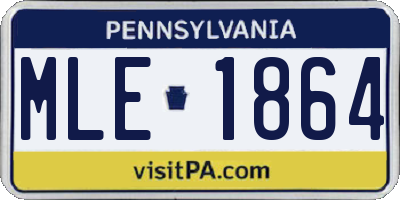 PA license plate MLE1864