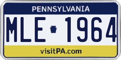 PA license plate MLE1964