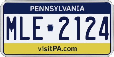 PA license plate MLE2124