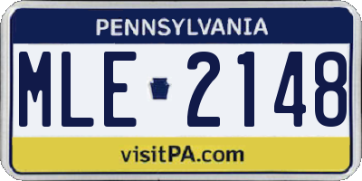 PA license plate MLE2148