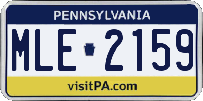 PA license plate MLE2159