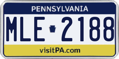 PA license plate MLE2188