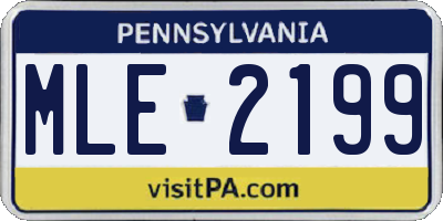 PA license plate MLE2199