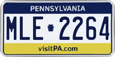 PA license plate MLE2264
