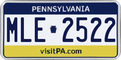PA license plate MLE2522