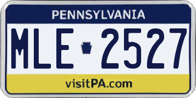 PA license plate MLE2527