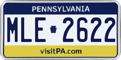PA license plate MLE2622