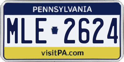 PA license plate MLE2624