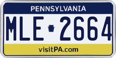 PA license plate MLE2664